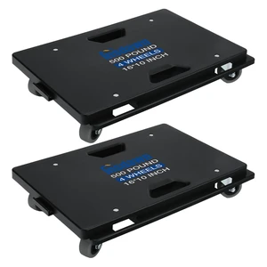 2 Pack Furniture Dolly Upgraded Dollies Connectable with 4 Wheels Small Flat Dolly Cart with 500 LBS Capacity for Heavy Appliance, Black 2 Pack Furniture Dolly Upgraded Dollies Connectable with 4 Wheels Small Flat Dolly Cart with 500 LBS Capacity for Heavy Appliance, Black