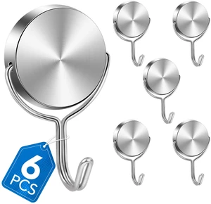 Magnetic Hooks for Cruise Cabins Essentials 2026 Door Magnets 80LBS 6 Pack Ship Walls Must Haves Classroom Strong Heavy Duty Metal Locker Decor magnet Decorations Fridge Organization Silver Magnetic Hooks for Cruise Cabins Essentials 2026 Door Magnets 80LBS 6 Pack Ship Walls Must Haves Classroom Strong Heavy Duty Metal Locker Decor magnet Decorations Fridge Organization Silver