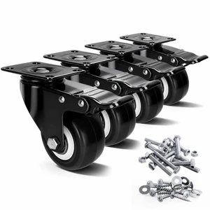 2 Inch Caster Wheels Set of 4, Dual Locking Small PU Casters 150LB Each, 360° Swivel Casters for Furniture, Cart & Workbench Quiet, Smooth & Floor Safe 2 Inch Caster Wheels Set of 4, Dual Locking Small PU Casters 150LB Each, 360° Swivel Casters for Furniture, Cart & Workbench Quiet, Smooth & Floor Safe