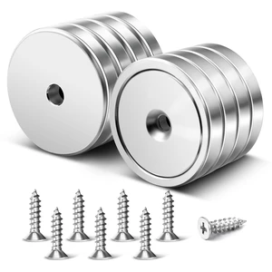 Magnets with Holes, 150 LBS+ Neodymium Magnet, Strong Rare Earth Magnets, Heavy Duty Magnet for DIY Projects, Office, Holding Tools, Lifting, Tool Room, 8 Pack (1.42 * 0.27 inch) Magnets with Holes, 150 LBS+ Neodymium Magnet, Strong Rare Earth Magnets, Heavy Duty Magnet for DIY Projects, Office, Holding Tools, Lifting, Tool Room, 8 Pack (1.42 * 0.27 inch)