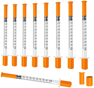 0.5 ml syringe with needle, 31 gauge 5/16 inch,Individually Packed, PACK 100 0.5 ml syringe with needle, 31 gauge 5/16 inch,Individually Packed, PACK 100