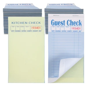 Guest Check Books 3.5" x 6.7", 1000 Duplicates Server Note Pads Waitress Order Books with Copy Paper for Restaurants(20 Books) Guest Check Books 3.5" x 6.7", 1000 Duplicates Server Note Pads Waitress Order Books with Copy Paper for Restaurants(20 Books)