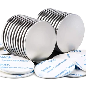 20 Pack Strong Neodymium Disc Magnets with Adhesive Backing Silver Round Powerful Permanent Rare Earth Magnets, Heavy Duty Magnet for Fridge, DIY, Scientific, Craft, Office, 32 x 2mm 20 Pack Strong Neodymium Disc Magnets with Adhesive Backing Silver Round Powerful Permanent Rare Earth Magnets, Heavy Duty Magnet for Fridge, DIY, Scientific, Craft, Office, 32 x 2mm