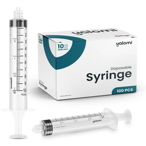 10mL Luer Lock Syringe (No Needle) | 100 Pack | Sterile & Individually Wrapped | Professional, Industrial & Personal Use 10mL Luer Lock Syringe (No Needle) | 100 Pack | Sterile & Individually Wrapped | Professional, Industrial & Personal Use