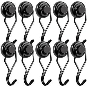 Swivel Swing Magnetic Hook 80LBS Heavy Duty Magnetic Hook 10 Pack Strong Neodymium Magnetic Magnets for Cruise Cabins Refrigerator Hanging Garage Workshop Office and Kitchen Black Swivel Swing Magnetic Hook 80LBS Heavy Duty Magnetic Hook 10 Pack Strong Neodymium Magnetic Magnets for Cruise Cabins Refrigerator Hanging Garage Workshop Office and Kitchen Black