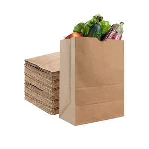 52 lb Kraft Brown Paper Bags (50 Count) Bulk Large Grocery Bags for Shopping 52 lb Kraft Brown Paper Bags (50 Count) Bulk Large Grocery Bags for Shopping