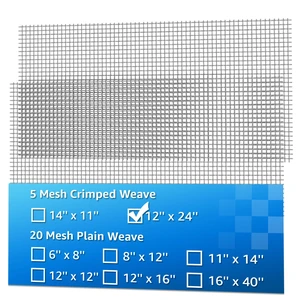 2 Pack Wire Mesh 12x24 Inch, 5 Mesh Crimped Rustproof, Easy To Trim Hardware Cloth, Chicken Wire Mesh, Multi Purpose for Ventilation Cage Filtration Diy Works 2 Pack Wire Mesh 12x24 Inch, 5 Mesh Crimped Rustproof, Easy To Trim Hardware Cloth, Chicken Wire Mesh, Multi Purpose for Ventilation Cage Filtration Diy Works