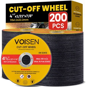 4 1/2 Cut Off Wheel,200 PCS Angle Grinder Cutting Disc 4-1/2" x 1/21" x 7/8" Thin Metal & Stainless Steel Cutting Wheel,Grinder Blades Professional Fast Cutting Disc 4 1/2 Cut Off Wheel,200 PCS Angle Grinder Cutting Disc 4-1/2" x 1/21" x 7/8" Thin Metal & Stainless Steel Cutting Wheel,Grinder Blades Professional Fast Cutting Disc