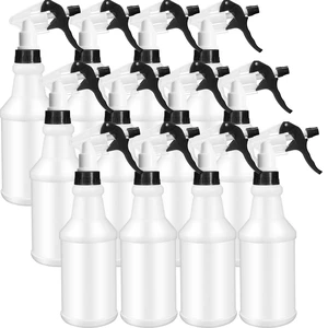 12 Pcs 16 Oz Plastic Spray Bottles Reusable adjustable sprayers for water, cleaners, plants and household tasks; bulk pack for home or commercial use 12 Pcs 16 Oz Plastic Spray Bottles Reusable adjustable sprayers for water, cleaners, plants and household tasks; bulk pack for home or commercial use