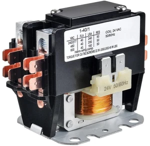 1 Poles FLA 40 Amp Coil 24 VAC Air Conditioner Condenser Compressor Contactor AC Definite Purpose Contactor 1 Poles FLA 40 Amp Coil 24 VAC Air Conditioner Condenser Compressor Contactor AC Definite Purpose Contactor