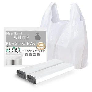 Plastic Bags, (11.5x 6.5" x 21)(550Pack) White Plastic Shopping Bags with Handles for Small Business Grocery T Shirt Bag Reusable and Disposable, in Bulk Plastic Bags, (11.5x 6.5" x 21)(550Pack) White Plastic Shopping Bags with Handles for Small Business Grocery T Shirt Bag Reusable and Disposable, in Bulk