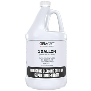 Jewelry Cleaner Solution Concentrate | For Ultrasonic Machines | Professional Performance Cleans Rings Watches Glasses Earrings (1 Gallon) Jewelry Cleaner Solution Concentrate | For Ultrasonic Machines | Professional Performance Cleans Rings Watches Glasses Earrings (1 Gallon)