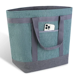 Insulated Reusable Tote Bag for Grocery Shopping for Women/Men, Waterproof Cooler Bags for Travel/Beach/Picnic, Pizza/Food Delivery Bag to Keep Food Cold/Hot for Catering (Oxford Cloth, Green) Insulated Reusable Tote Bag for Grocery Shopping for Women/Men, Waterproof Cooler Bags for Travel/Beach/Picnic, Pizza/Food Delivery Bag to Keep Food Cold/Hot for Catering (Oxford Cloth, Green)
