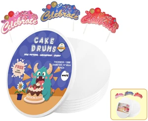 16 Inch Cake Drums,6 Pack Cake Boards 16 Inch Round Smooth-Edged Cake Base 16 Inch Cake Drums,Banner Cake Topper,1/2 Inch Thick Cake Boards 16 Inch,Sturdy for Multi-Tiered Cake,White Base para Pastel 16 Inch Cake Drums,6 Pack Cake Boards 16 Inch Round Smooth-Edged Cake Base 16 Inch Cake Drums,Banner Cake Topper,1/2 Inch Thick Cake Boards 16 Inch,Sturdy for Multi-Tiered Cake,White Base para Pastel