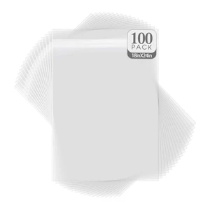 18x24 Inch Crystal Sealed Clear Plastic Sleeves,100 Pack Resealable Adhesive,Clear Stoarge Bags,For Pictures,Photos,Framing Mat Mattes, 18-7/16" x 24-3/16" 18x24 Inch Crystal Sealed Clear Plastic Sleeves,100 Pack Resealable Adhesive,Clear Stoarge Bags,For Pictures,Photos,Framing Mat Mattes, 18-7/16" x 24-3/16"