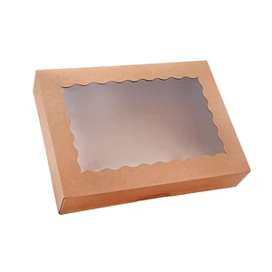 50-Pack Bakery Boxes with Window, 12" x 8" x 2.5" Cookie Boxes, Treat Boxes, Large Donut Boxes for Muffins and Pastries (Brown) 50-Pack Bakery Boxes with Window, 12" x 8" x 2.5" Cookie Boxes, Treat Boxes, Large Donut Boxes for Muffins and Pastries (Brown)