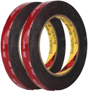3M 5925 Mounting Tape, 2 Pack 0.5 in Black Foam Adhesive High Bond 0.025 in Foam Tape, Waterproof Adhesive for Decor, Frames, Logos, Trim, And Fastener Replacement 3M 5925 Mounting Tape, 2 Pack 0.5 in Black Foam Adhesive High Bond 0.025 in Foam Tape, Waterproof Adhesive for Decor, Frames, Logos, Trim, And Fastener Replacement