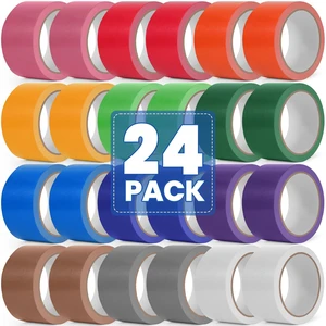 24 Pack Rainbow Colored Duct Tape, 12 Colors 10 Yards x 2 Inch Duct Tape Heavy Duty Duct Tape, Waterproof, Tear by Hand, No Residue Colorful Duct Tape for Packaging, Arts & Crafts, Marking and DIY 24 Pack Rainbow Colored Duct Tape, 12 Colors 10 Yards x 2 Inch Duct Tape Heavy Duty Duct Tape, Waterproof, Tear by Hand, No Residue Colorful Duct Tape for Packaging, Arts & Crafts, Marking and DIY