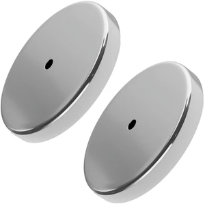 Ceramic Round Base Magnet Pack - Heavy-Duty Strong Magnets - 200 lb Pull Each - for Indoor and Outdoor Use - Chrome-Plated - 4.90" Diameter - 0.50" Hole - 0.50" Thick - 2-Pack Ceramic Round Base Magnet Pack - Heavy-Duty Strong Magnets - 200 lb Pull Each - for Indoor and Outdoor Use - Chrome-Plated - 4.90" Diameter - 0.50" Hole - 0.50" Thick - 2-Pack