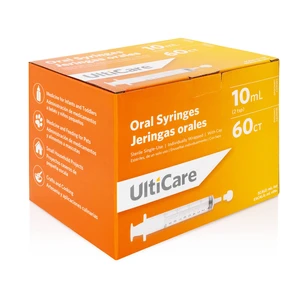 Oral Tip Syringe with Cap | 10mL 60 Count Oral Medication Delivery and Feeding | Ideal for Infants, Toddlers and Pets | Sterile, Individually Wrapped Oral Tip Syringe with Cap | 10mL 60 Count Oral Medication Delivery and Feeding | Ideal for Infants, Toddlers and Pets | Sterile, Individually Wrapped
