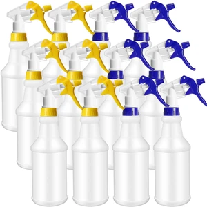 12 Pcs 16 Oz Plastic Spray Bottles Reusable adjustable sprayers for water, cleaners, plants and household tasks; bulk pack for home or commercial use 12 Pcs 16 Oz Plastic Spray Bottles Reusable adjustable sprayers for water, cleaners, plants and household tasks; bulk pack for home or commercial use