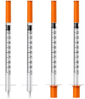 U-100 Syringe with 31G 5/16" (8MM), 1cc 31 Gauge, 100 Pcs/Box Disposable Individual Sterile Packaged U-100 Syringe with 31G 5/16" (8MM), 1cc 31 Gauge, 100 Pcs/Box Disposable Individual Sterile Packaged