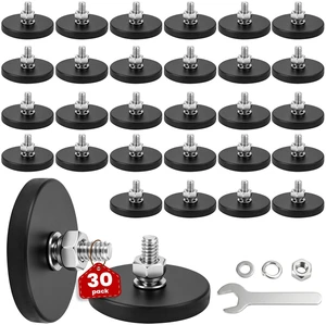 30PCS 1/4inch Rubber Coated Magnets 30LBS Mounting Magnet Anti-Scratch Mounting Magnet Magnetic Non-Slip Strong Magnet for Lighting Bar, Additional Mirrors and Camera 30PCS 1/4inch Rubber Coated Magnets 30LBS Mounting Magnet Anti-Scratch Mounting Magnet Magnetic Non-Slip Strong Magnet for Lighting Bar, Additional Mirrors and Camera