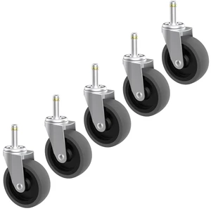 Replcament Casters for Brute Trash Bin Dolly Set of 5, 3-Inch Trash Can Dolly Replacement Wheels - 375LBs per Set Replcament Casters for Brute Trash Bin Dolly Set of 5, 3-Inch Trash Can Dolly Replacement Wheels - 375LBs per Set