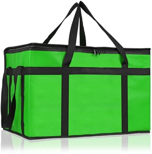 Insulated Food Delivery Bag, XXXL Catering Bag for Keep Food Warming Large Capacity & Collapsible, Green Pizza Cooler Bags for Grocery Shopping, Picnics, Takeout, Camping Insulated Food Delivery Bag, XXXL Catering Bag for Keep Food Warming Large Capacity & Collapsible, Green Pizza Cooler Bags for Grocery Shopping, Picnics, Takeout, Camping