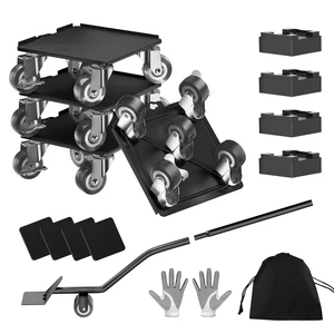 Heavy Duty Furniture Dolly,5-Wheel Furniture Movers,6.3 Inch Carbon Steel Dolly with Lifter Tool and 360° Casters for Moving Sofas,Refrigerators,Cabinets and Other Heavy Furniture Heavy Duty Furniture Dolly,5-Wheel Furniture Movers,6.3 Inch Carbon Steel Dolly with Lifter Tool and 360° Casters for Moving Sofas,Refrigerators,Cabinets and Other Heavy Furniture