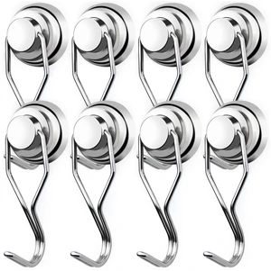 Swivel Swing Magnetic Hooks 80LBS Heavy Duty Magnet Hook Strong Neodymium Magnetic Hook for Cruise Cabins Refrigerator Hanging Garage Workshop Office and Kitchen Silver 8 Pack Swivel Swing Magnetic Hooks 80LBS Heavy Duty Magnet Hook Strong Neodymium Magnetic Hook for Cruise Cabins Refrigerator Hanging Garage Workshop Office and Kitchen Silver 8 Pack
