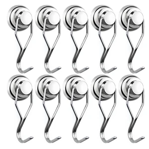 Magnetic Hooks 80LBS Swivel Swing Magnet Hooks Heavy Duty 10 Pack Strong Neodymium Magnetic Hook for Cruise Cabins Refrigerator Hanging Garage Workshop Office and Kitchen Silver Magnetic Hooks 80LBS Swivel Swing Magnet Hooks Heavy Duty 10 Pack Strong Neodymium Magnetic Hook for Cruise Cabins Refrigerator Hanging Garage Workshop Office and Kitchen Silver