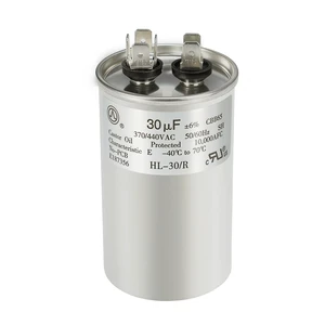 AC Capacitor 30uF or 30MFD ±6% 370V/440VAC CBB65 Oval Start Capacitor for Heat Pump Air Conditionerfor AC Motor Run or Fan Start and CoolTen Years of Coverage AC Capacitor 30uF or 30MFD ±6% 370V/440VAC CBB65 Oval Start Capacitor for Heat Pump Air Conditionerfor AC Motor Run or Fan Start and CoolTen Years of Coverage