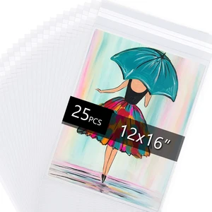 25 Pack Acid Free Crystal Sealed Clear Bags for 12x16 Art Prints, Photos 1.496mil (Single Side), 12 2/5 Inches by 16 1/2 Inches 25 Pack Acid Free Crystal Sealed Clear Bags for 12x16 Art Prints, Photos 1.496mil (Single Side), 12 2/5 Inches by 16 1/2 Inches
