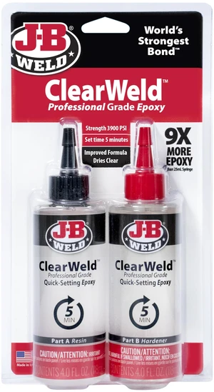 Pro Size ClearWeld 5 Minute Set Epoxy Pro Size ClearWeld 5 Minute Set Epoxy