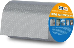 Butyl Tape Waterproof Tape, 8in x 16ft, Aluminum Foil Tape Butyl Sealant tape for RV Repair,Window,Boat and Pipe Sealing,Glass&EDPM Rubber Roof Patching(Model:RA100-1,Glue Color:White) Butyl Tape Waterproof Tape, 8in x 16ft, Aluminum Foil Tape Butyl Sealant tape for RV Repair,Window,Boat and Pipe Sealing,Glass&EDPM Rubber Roof Patching(Model:RA100-1,Glue Color:White)