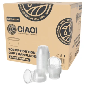 2OZ PP Clear Portion Cup, Lids Sold Separately (Case of 2,500) 2OZ PP Clear Portion Cup, Lids Sold Separately (Case of 2,500)