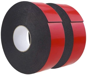 Double Sided Foam Tape 2.36In x 33FT 2 Pack, Mounting Tape Heavy Duty, Strong Adhesive Weatherproof Seal Strips for DIY Craft Picture Poster, Car & Gap Filling Mountings, Home Office Decor (Black) Double Sided Foam Tape 2.36In x 33FT 2 Pack, Mounting Tape Heavy Duty, Strong Adhesive Weatherproof Seal Strips for DIY Craft Picture Poster, Car & Gap Filling Mountings, Home Office Decor (Black)