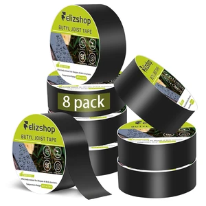 1 5/8" x 50' Deck Joist Tape,Waterproof Antiseptic Butyl Tape,Seal Anti-Corrosion Butyl Joist Tape, Weather Resistance Self-Adhesive Flashing Joist Tape for Decking Joists Wood Decks Beams8 Rolls 1 5/8" x 50' Deck Joist Tape,Waterproof Antiseptic Butyl Tape,Seal Anti-Corrosion Butyl Joist Tape, Weather Resistance Self-Adhesive Flashing Joist Tape for Decking Joists Wood Decks Beams8 Rolls