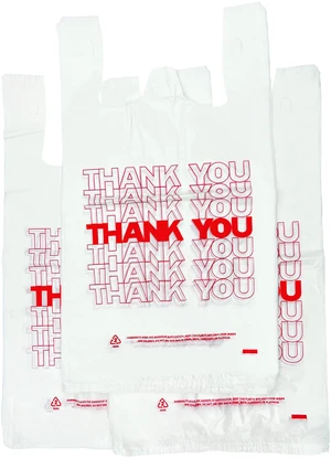 Shopping Thank Reusable and Disposable Grocery Bags Measures 11.5" X 6.25" X 21", 15mic, 0.6 Mil (600 Count) Shopping Thank Reusable and Disposable Grocery Bags Measures 11.5" X 6.25" X 21", 15mic, 0.6 Mil (600 Count)