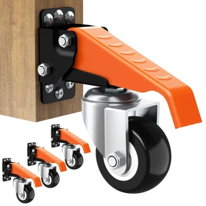 Workbench Casters Wheels Kit Retractable Casters Set of 4, 660Lbs 2.5" heavy duty side mount lifting caster, adjustable stepdown castors 4-pack for table, work bench leg & shop equipment Workbench Casters Wheels Kit Retractable Casters Set of 4, 660Lbs 2.5" heavy duty side mount lifting caster, adjustable stepdown castors 4-pack for table, work bench leg & shop equipment
