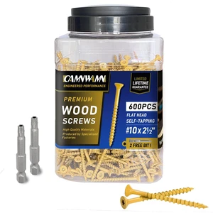 #10 x 2-1/2 in Deck Screws, 600 PCS, Tan Exterior Wood Screws Epoxy coated, rust-resistant Torx drive include T25 star bit for decks, fences and outdoor wood projects #10 x 2-1/2 in Deck Screws, 600 PCS, Tan Exterior Wood Screws Epoxy coated, rust-resistant Torx drive include T25 star bit for decks, fences and outdoor wood projects