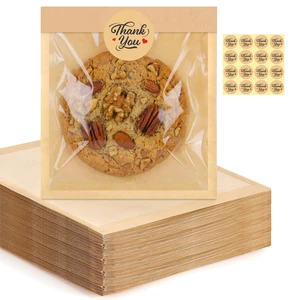 240 Pack Cookie Packaging Bags with Stickers, 5.7×6.5 In Paper Bakery Bags Grease Resistant, Heat Sealable To Go Sleeves with Window for Bake Sale Brownie, Waffle, Donut, Cake Slice, Scone, Bakery Use 240 Pack Cookie Packaging Bags with Stickers, 5.7×6.5 In Paper Bakery Bags Grease Resistant, Heat Sealable To Go Sleeves with Window for Bake Sale Brownie, Waffle, Donut, Cake Slice, Scone, Bakery Use