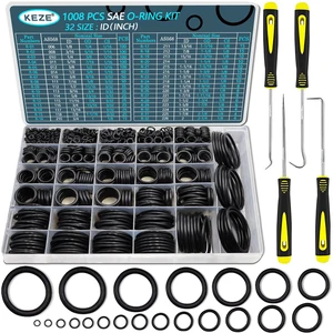 1008 Pcs SAE O Ring Kit,32 Sizes USA Standard Nitrile 70A Rubber Seals Inch O Rings Set with 4 Pieces O Rings Remover Tools for Faucet Automotive Hydraulic Plumbing AS568:006-226 1008 Pcs SAE O Ring Kit,32 Sizes USA Standard Nitrile 70A Rubber Seals Inch O Rings Set with 4 Pieces O Rings Remover Tools for Faucet Automotive Hydraulic Plumbing AS568:006-226