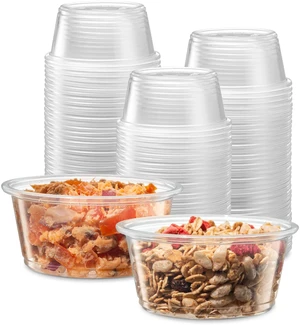 3.25 oz - 200 Cups Clear Disposable Plastic Portion Cups No Lids, Small Containers For Portion Controll, Jello Shots, Meal Prep, Sauce Cups, Slime, Condiments, Medicine, Dressings 3.25 oz - 200 Cups Clear Disposable Plastic Portion Cups No Lids, Small Containers For Portion Controll, Jello Shots, Meal Prep, Sauce Cups, Slime, Condiments, Medicine, Dressings