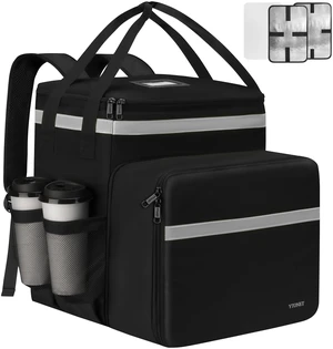 Expandable Delivery Bag, Insulated Grocery Backpack, Pizza Bag with Reflective Strip, 600D Food Delivery Bag Fits Bike, Doordash, Uber Eats, Large Insulated Pizza Bag, Food Backpack Expandable Delivery Bag, Insulated Grocery Backpack, Pizza Bag with Reflective Strip, 600D Food Delivery Bag Fits Bike, Doordash, Uber Eats, Large Insulated Pizza Bag, Food Backpack