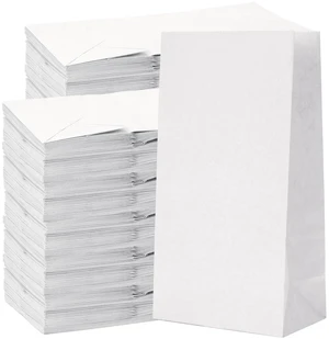 500 Pcs White Paper Lunch Bags 4 LB, 5.1 x 3.2 x 9.8 Inches Kraft Paper Bags, White Paper Bag for Snacks, Sandwiches, Crafts, Gift Bags 500 Pcs White Paper Lunch Bags 4 LB, 5.1 x 3.2 x 9.8 Inches Kraft Paper Bags, White Paper Bag for Snacks, Sandwiches, Crafts, Gift Bags