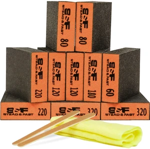 Sanding Sponge 60 80 120 180 220 320 Grit 10 Pcs Superior Elasticity, Exclusive PU Glue, Flexible & Durable, Wet & dry, for Wood, Metal, Drywall, Kitchen, Extra Tack Cloth Sanding Sponge 60 80 120 180 220 320 Grit 10 Pcs Superior Elasticity, Exclusive PU Glue, Flexible & Durable, Wet & dry, for Wood, Metal, Drywall, Kitchen, Extra Tack Cloth