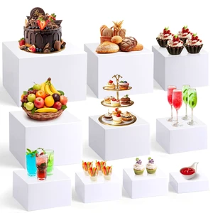 10 Pcs Acrylic Buffet Risers, Large Stackable Food Display Stand, Nesting Cube Box with Hollow Bottom, Food Risers for Buffet Table Dessert Jewelry Catering(10'' 9'' 8'' 7'' 6'' 5'' 5'' 4'' 4'' 3'') 10 Pcs Acrylic Buffet Risers, Large Stackable Food Display Stand, Nesting Cube Box with Hollow Bottom, Food Risers for Buffet Table Dessert Jewelry Catering(10'' 9'' 8'' 7'' 6'' 5'' 5'' 4'' 4'' 3'')