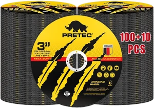 Cut Off Wheels 3 Inch, 110 Pack with Mandrel Kit for Die Grinder 3"x 3/8" Cutting Disc with 1/4 in Mounting Mandrel Kit, for Metal & Stainless Steel Rotary Tool Drill Attachment Cut Off Wheels 3 Inch, 110 Pack with Mandrel Kit for Die Grinder 3"x 3/8" Cutting Disc with 1/4 in Mounting Mandrel Kit, for Metal & Stainless Steel Rotary Tool Drill Attachment